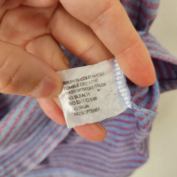 Rhoback Purple Striped Golf Polo Stretch Performance Wear Men's XL - Picture 7 of 8